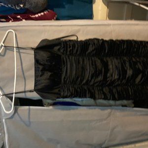 slinky black tube dress